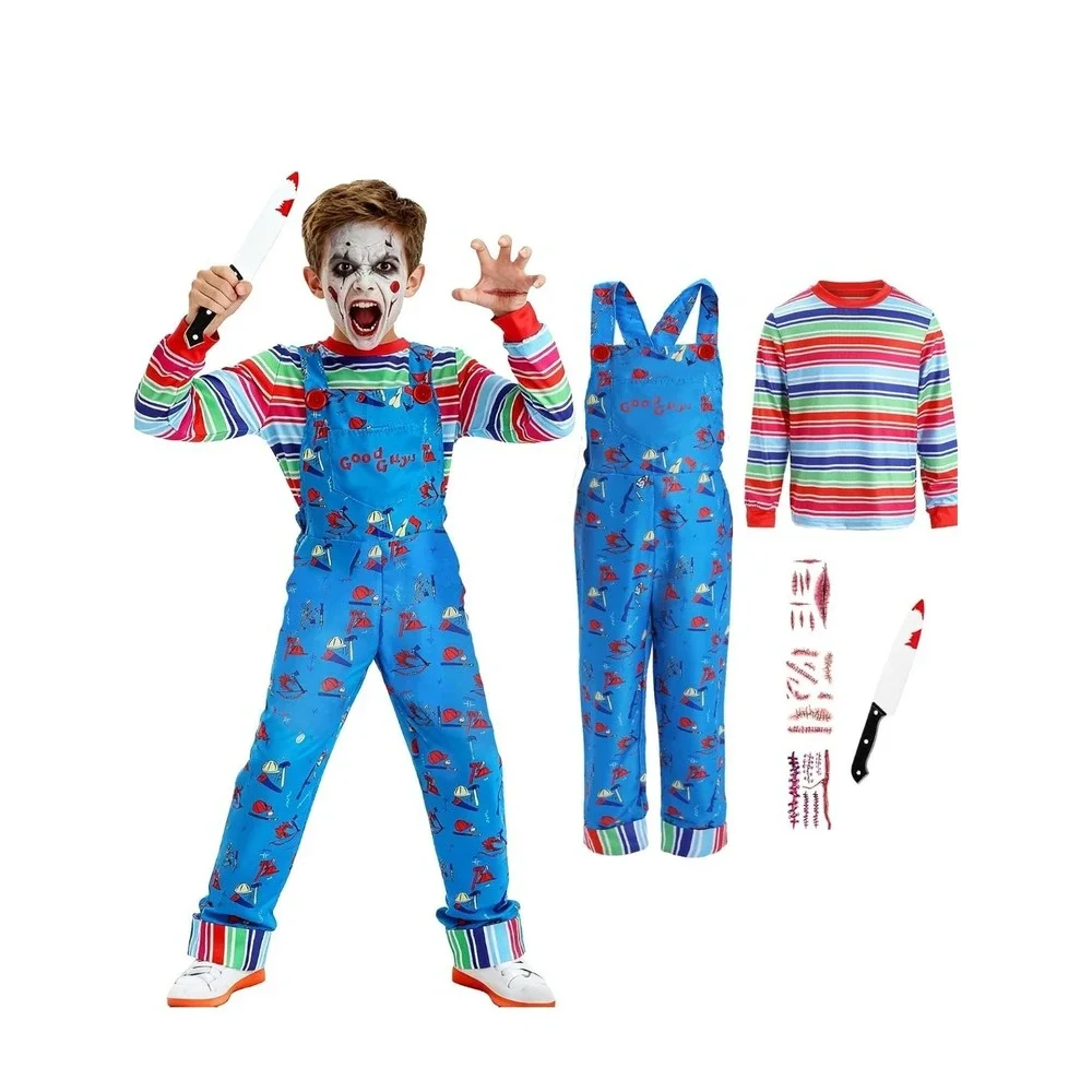 Chucky Child (M) Costume Good Guys Horror Movie Halloween Accessories
